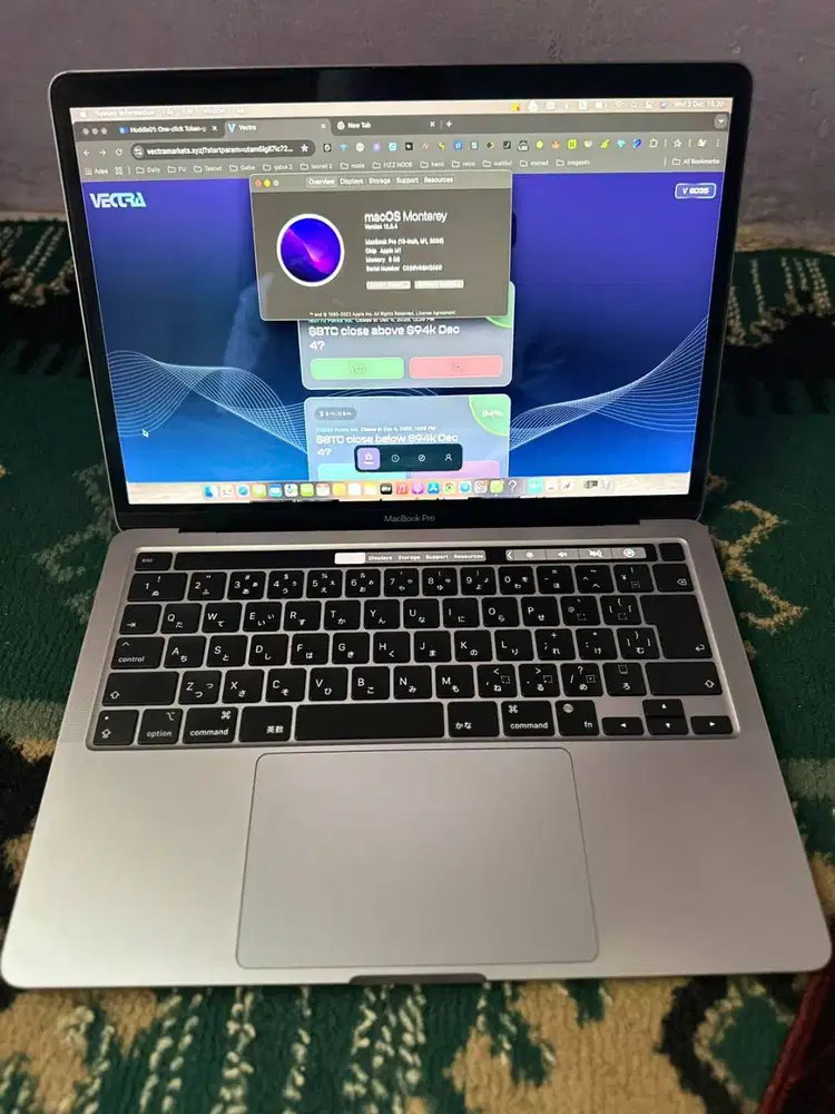 Macbook pro th 2020, 13-inch, M1, 8 GB, 256GB