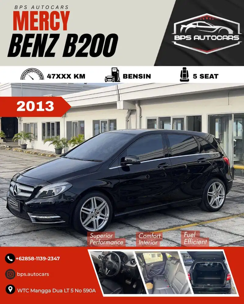 Mercedes B200 Hitam 2013 | ODO Rendah | Unit Pilihan