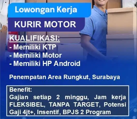 KURIR MOTOR PENEMPATAN RUNGKUT, SAWAHAN, SEDATI, & JOMBANG