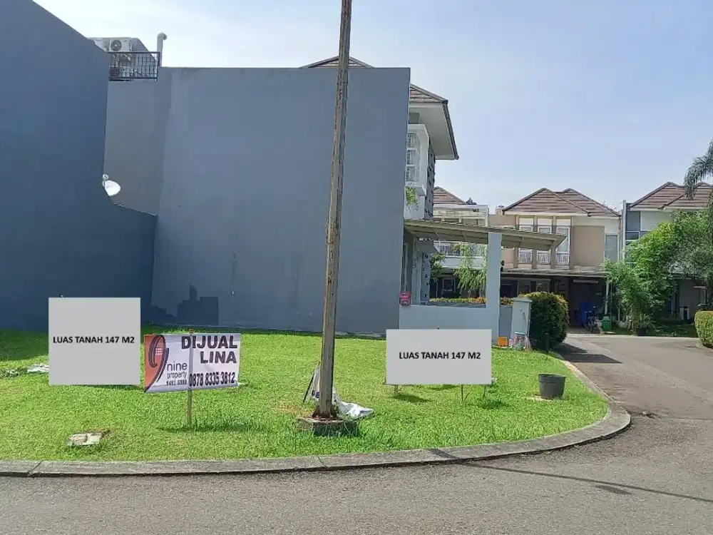 DIJUAL KAVLING HOEK (DI POJOK) - LOKASI CAHAYA DAN SIRKULASI SANGAT BAIK