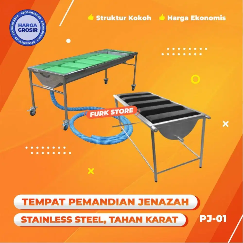 Tempat Pemandian Jenazah + Bantalan + Selang PJ01 [PAKET LENGKAP]