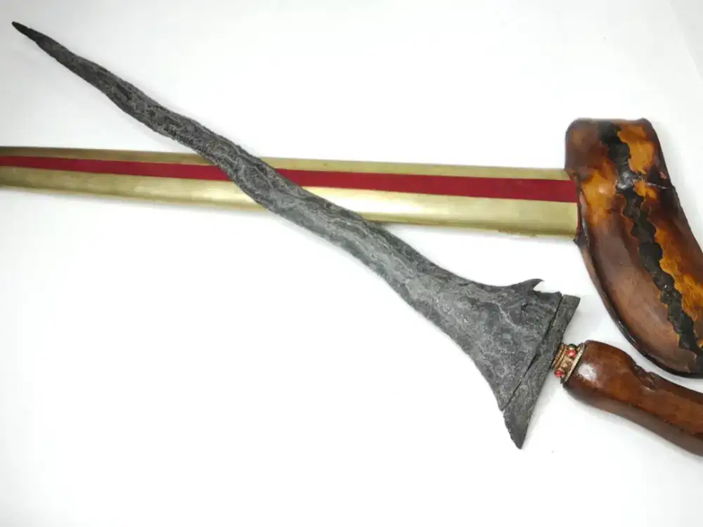 Keris Sepuh Antik Carubuk Luk 7 Pamor Pedaringan Kebak Asli Murah