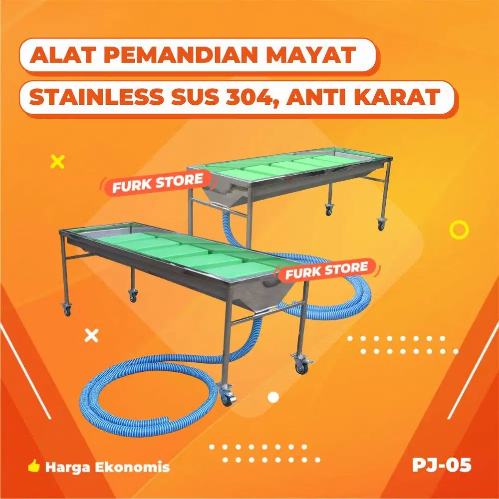 Tempat Pemandian Jenazah Stainless Steel SUS 304 Tipe PJ05