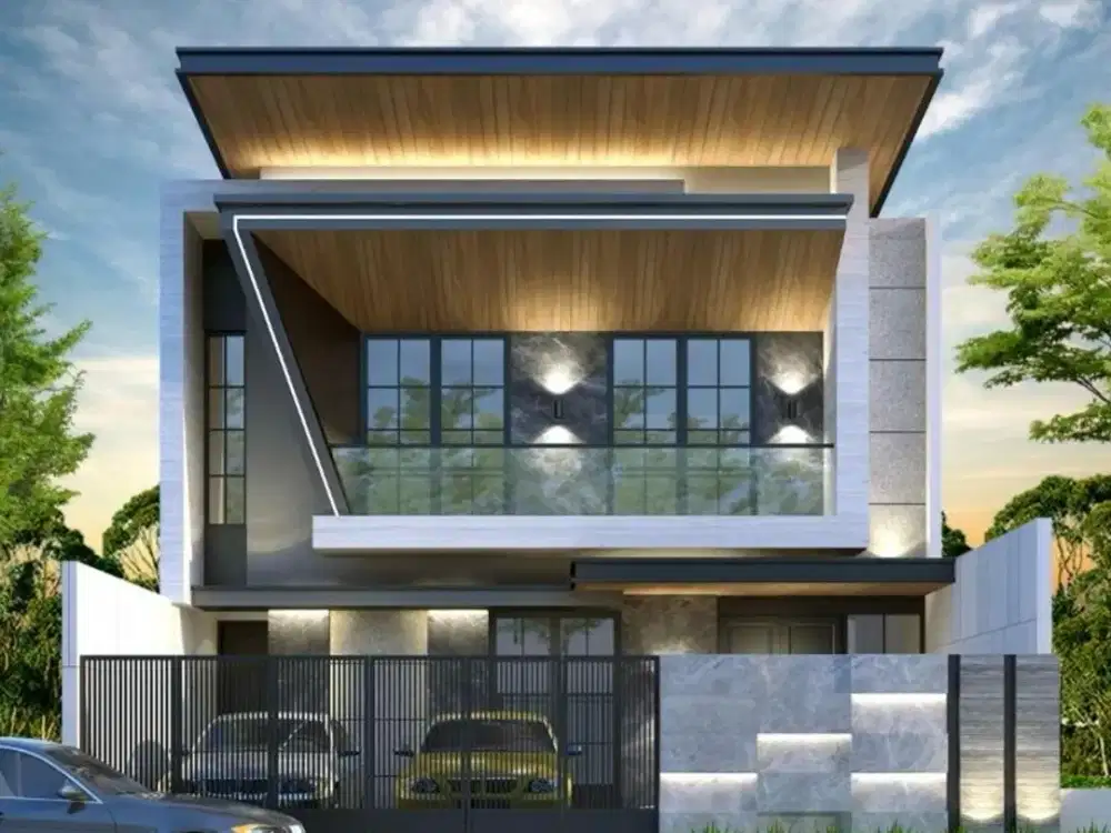 Rumah Baru, Mewah dengan Fasad Modern di Pakuwon City, Surabaya