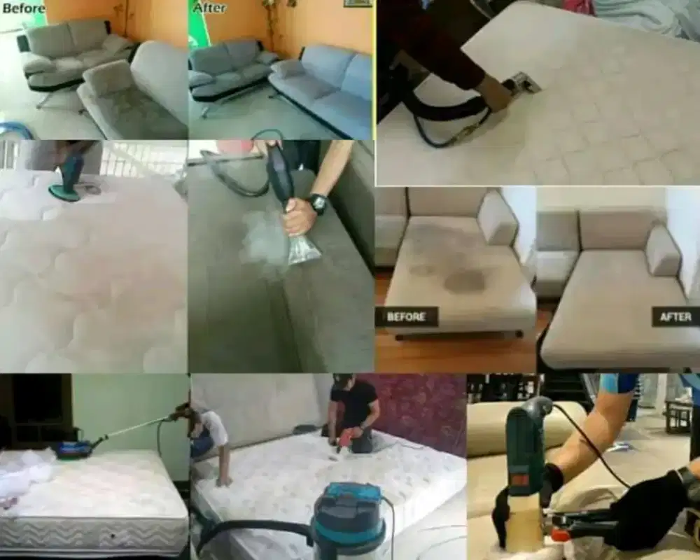 Cuci Springbed/Kasur, Sofa, Cuci Jok Mobil, Plafon Mobil.