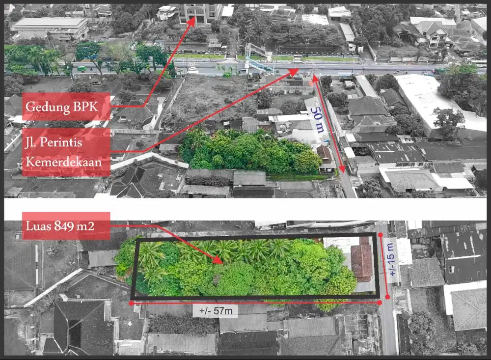 Dijual Tanah Luas 849, Lokasi Istimewa dekat Gedung BPK Semarang