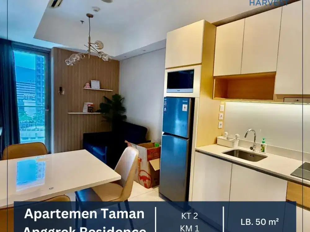 DIJUAL MURAH APARTEMEN TAMAN ANGGREK RESIDENCE TOWER CALYPSO 2BR FURNISHED JAKARTA BARAT