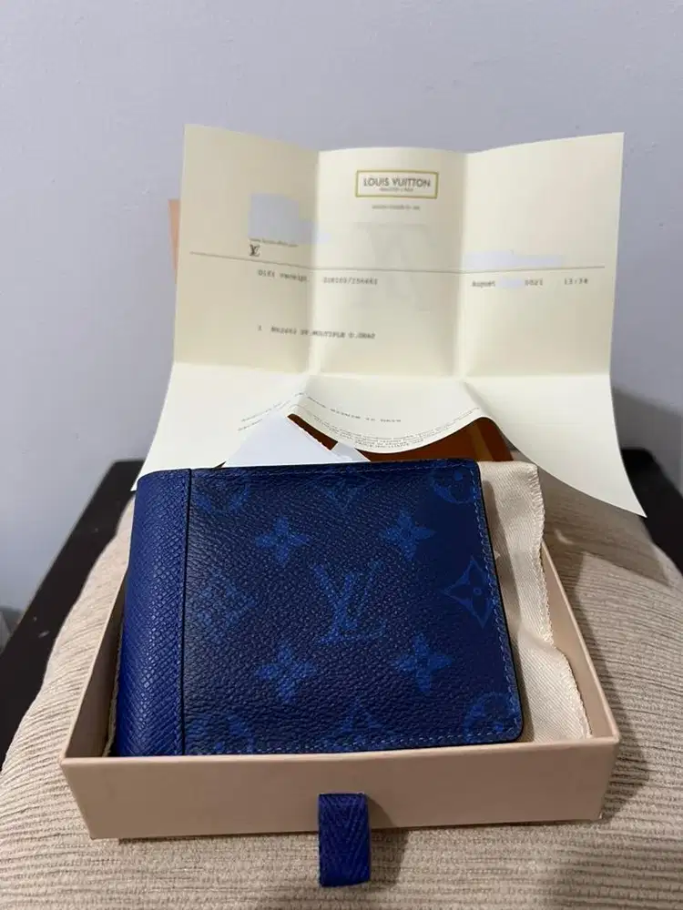 LOUIS VUITTON Multiple Wallet Monogram Pacific Taiga Blue