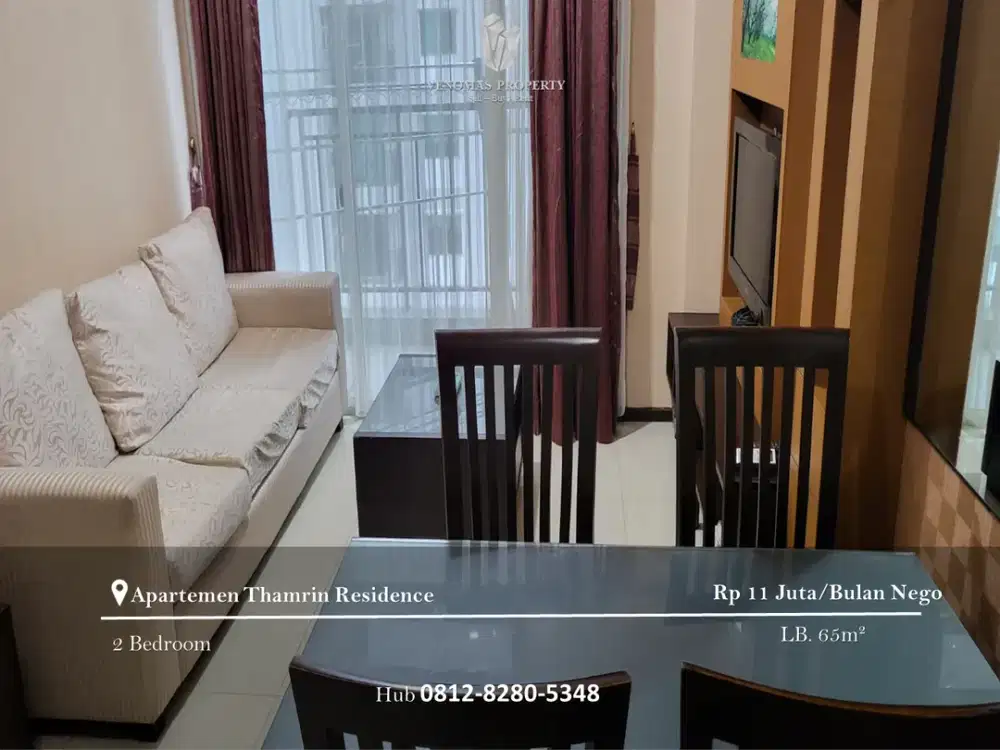 Disewakan Apartement Thamrin Residence 2BR Full Furnished Tower A