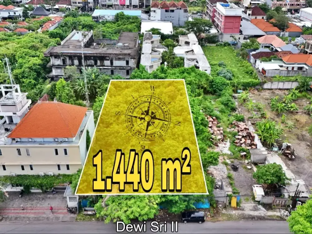 Tanah Siap Bangun Lingkungan Villa di Dewi Sri Kuta