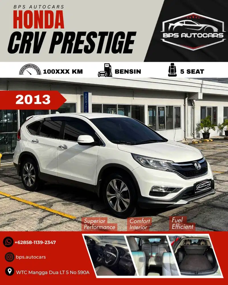 Honda CRV 2013 AT Putih | Nyaman & Bertenaga