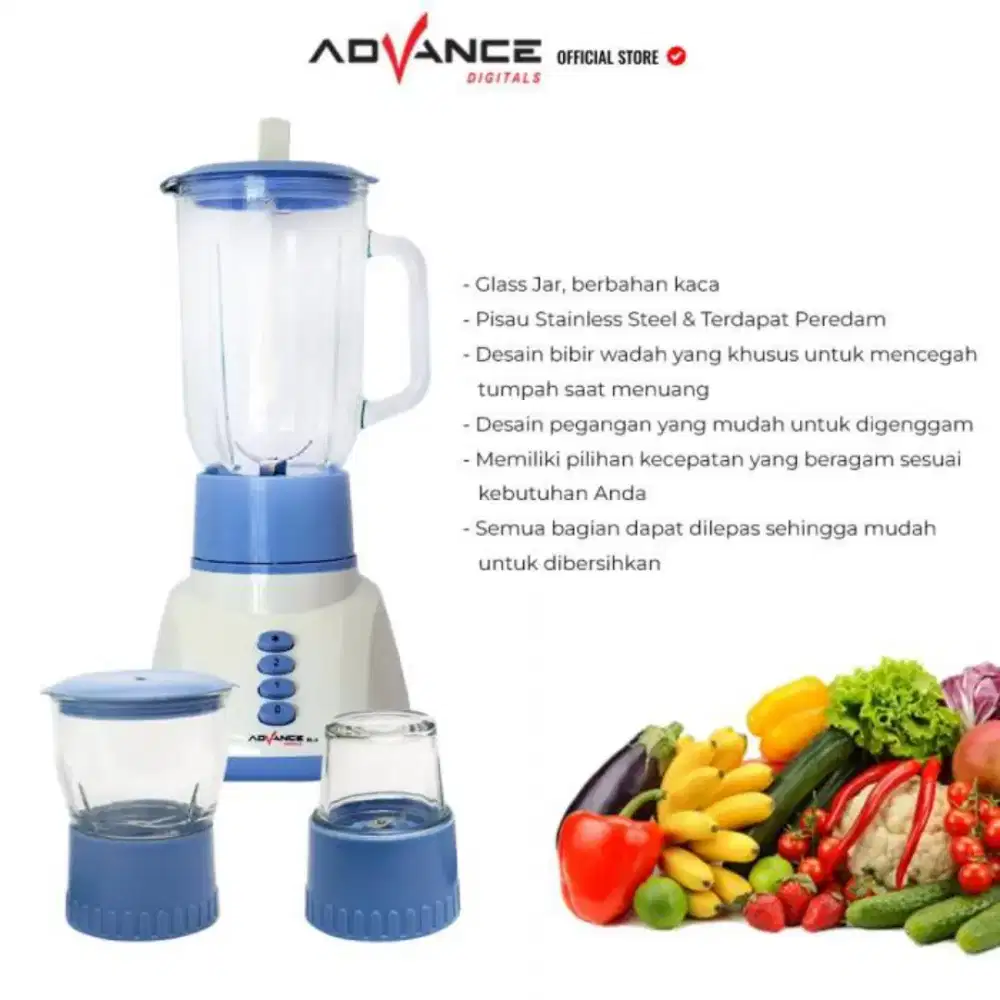 Advance Digitals Blender BL-5 Multifungsi Wadah Kaca