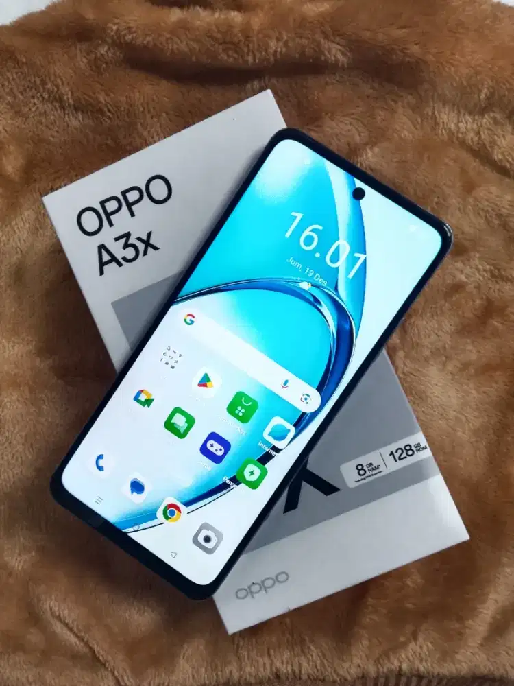 OPPO A3X Ram 4+4/128 Fullset Original No Minus