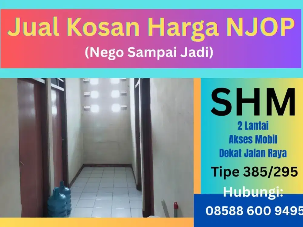 Jual Rumah Kost Butuh Uang di Jakarta Timur, Matraman, SHM, Harga NJOP, Nego Sampai Deal