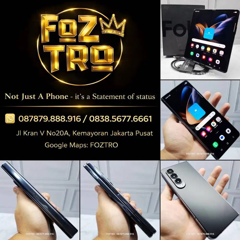 Samsung Galaxy Z Fold 4 12/512GB Black Fullset Resmi SEIN