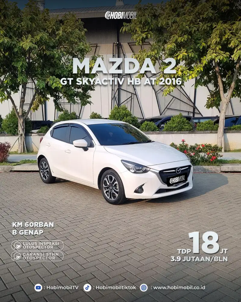 Mazda 2 GT 1.5 skyactive at 2016 garansi mesin 5th