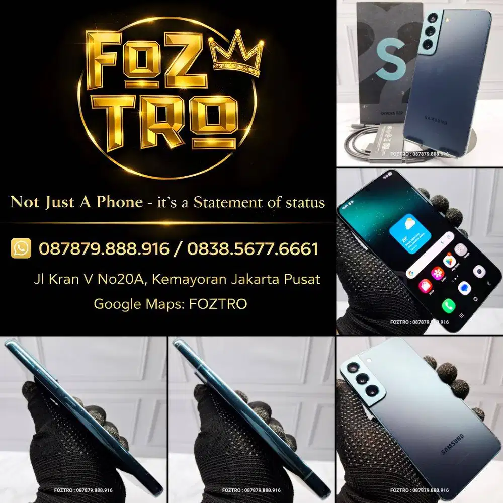 Samsung Galaxy S22 8/256GB Green Fullset Resmi SEIN No Minus