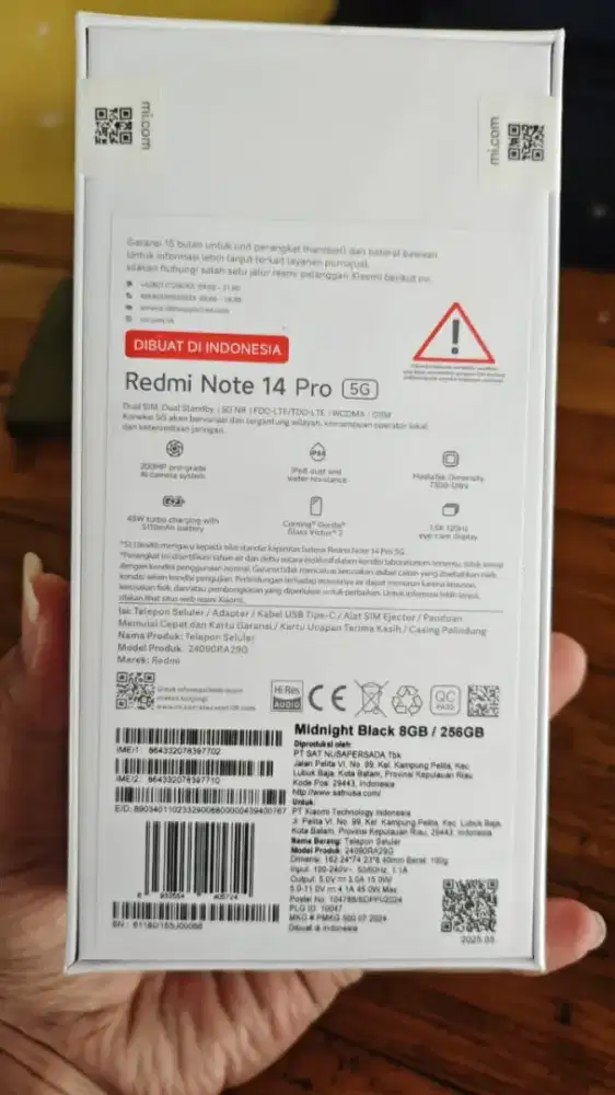 Redmi note 14 pro 8/256 baru