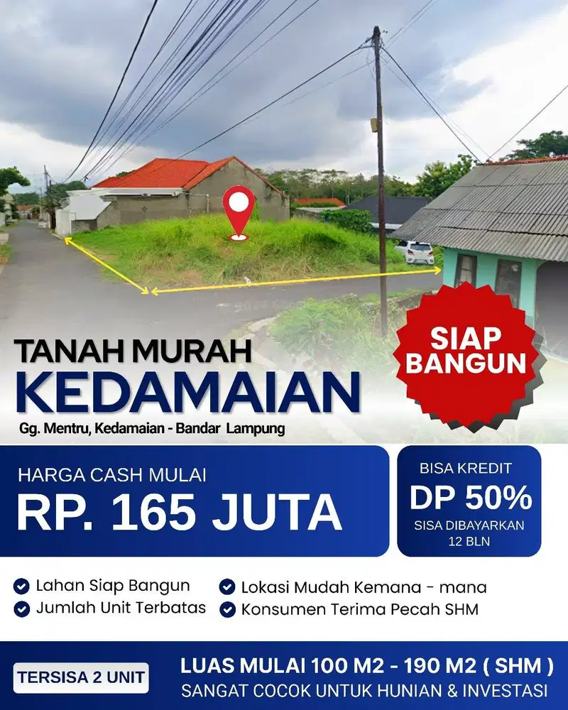 KAVLING EXCLUSIVE DEKAT SEKOLAH FAVORITE DI BANDAR LAMPUNG