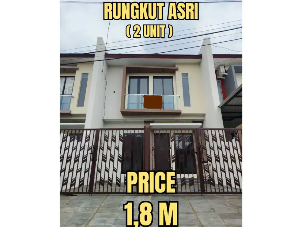 ‼️SISA 2 UNIT BARU GRESS‼️RUMAH RUNGKUT ASRI MEDOKAN ASRI DEKAT MERR, SUPERINDO, UPN, TOL, BANDARA JUANDA