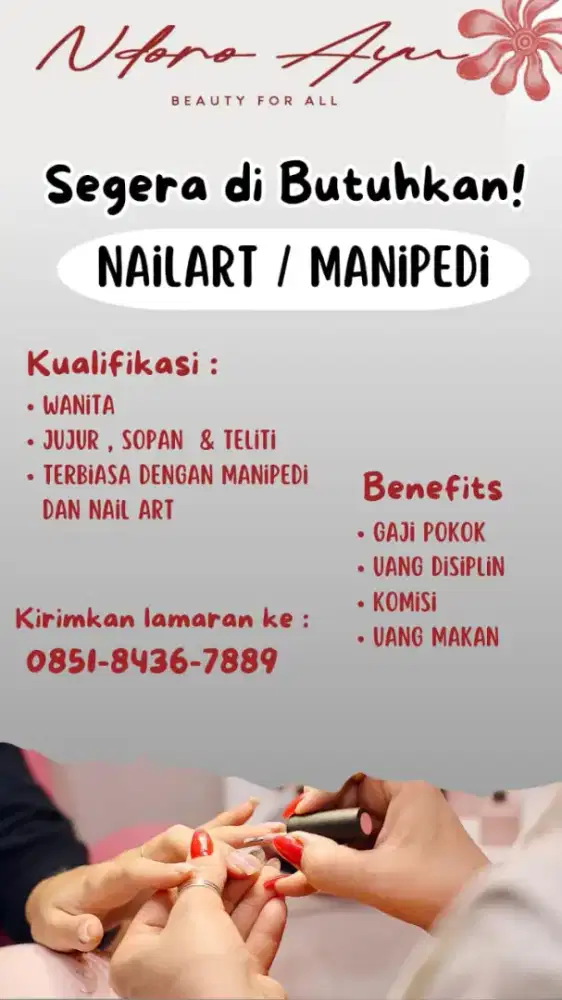 Di butukan segera therapist nail art menipedi