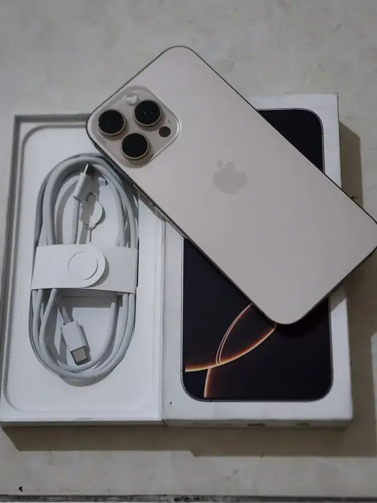 I Phone 16 Pro Max 256Gb IBOX, warna Dessert,99,9% Sempurna (BH: 100%)