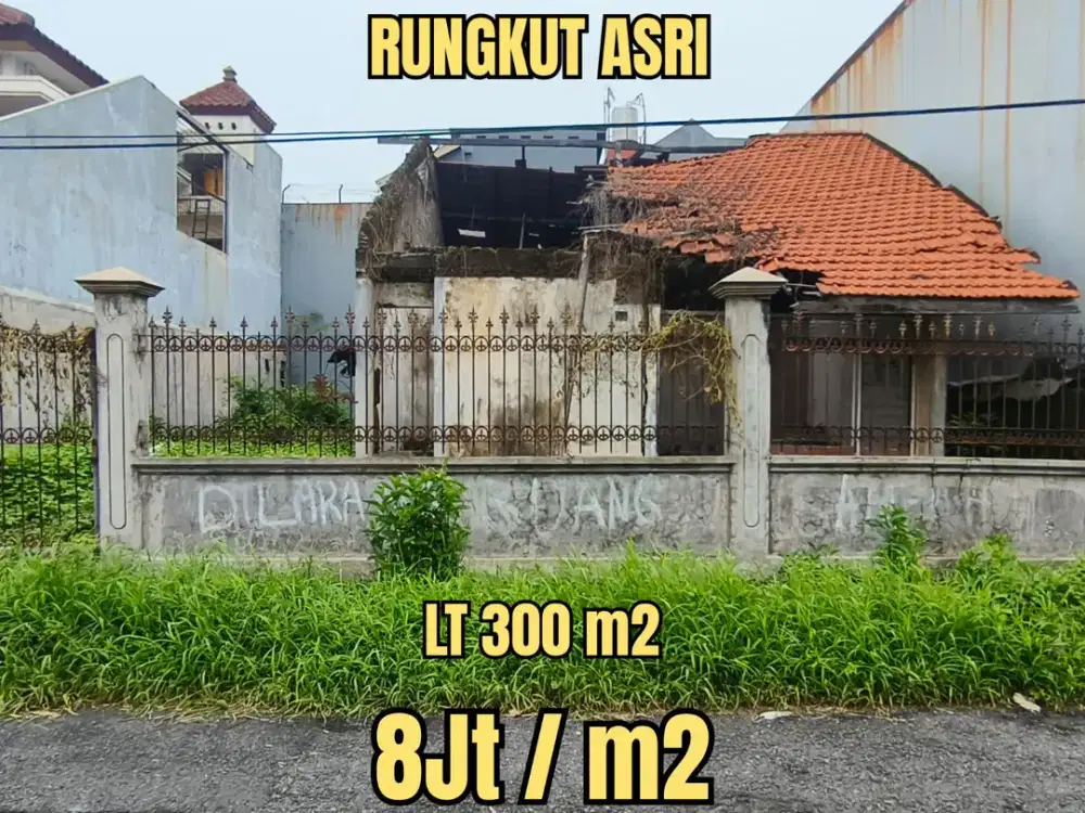 RUMAH REMEK HITUNG TANAH RUNGKUT ASRI DEKAT MEDOKAN ASRI, MERR, UPN, TOL, BANDARA, SUPERINDO, DLL