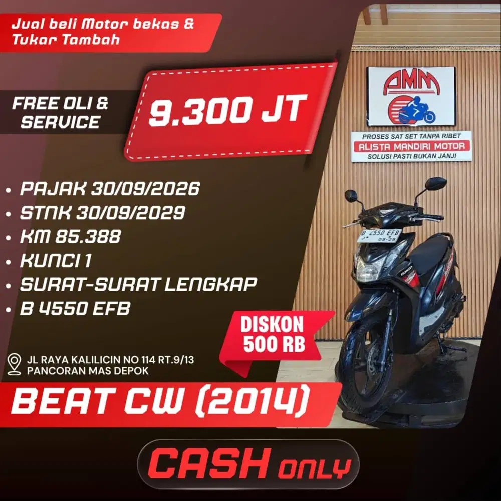 BEAT CW 2014 PAJAK HIDUP CC 0% KREDIVO TOKPED SPAYLATER INDODANA GOPAY