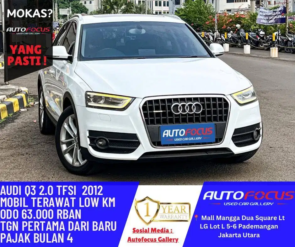 KM63Rb | Audi Q3 2.0 TFSi AT nik 2012 putih metalik Matic