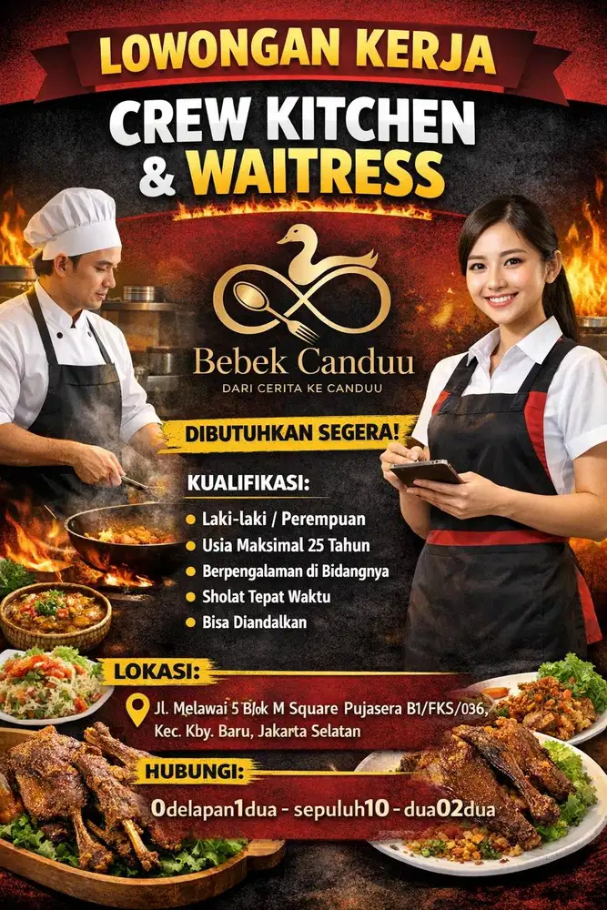 DI CARI SEGERA KITCHEN STAFF & WAITERSS