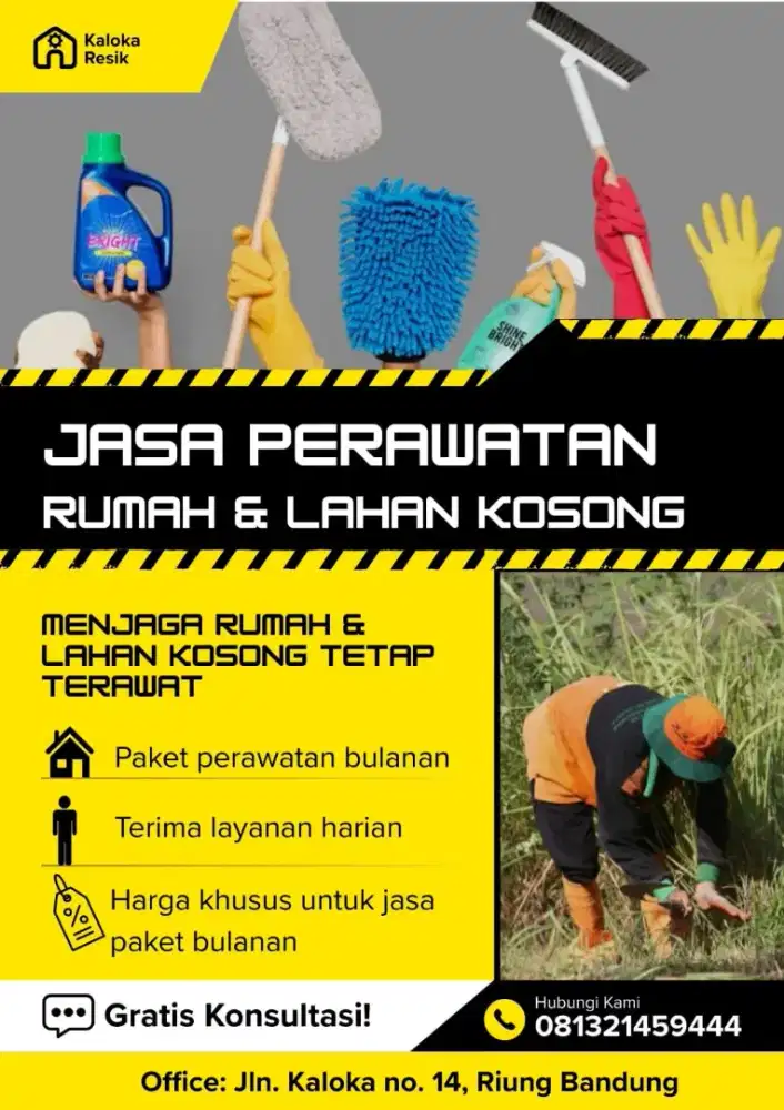 Jasa perawatan dan pembersihan Rumah kosing