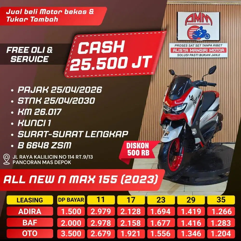 ALL NEW N MAX 155 2023b PAJAK HIDUP CC 0% KREDIVO TOKPED SPAYLATER