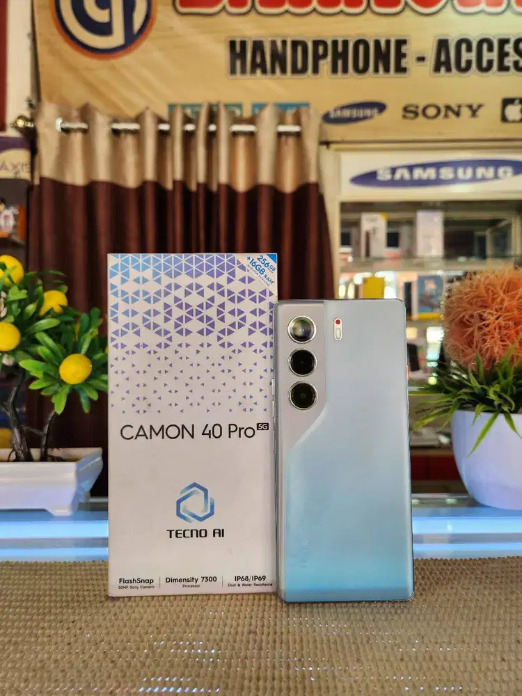 Tecno Camon 40 Pro 5G Ram (8+8)16Gb/ 256GB Fullset Mulus Original 100%