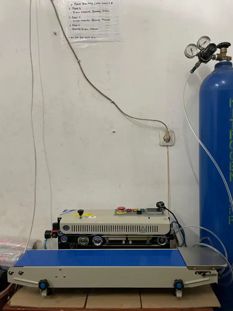 MESIN SEAL OTOMATIS SNACK & TABUNG BISA PAKAI NITROGEN SDH FOOD GRADE