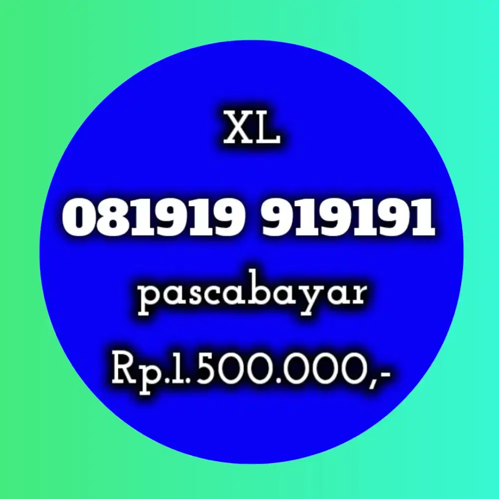 nomor cantik koleksi XL 919191