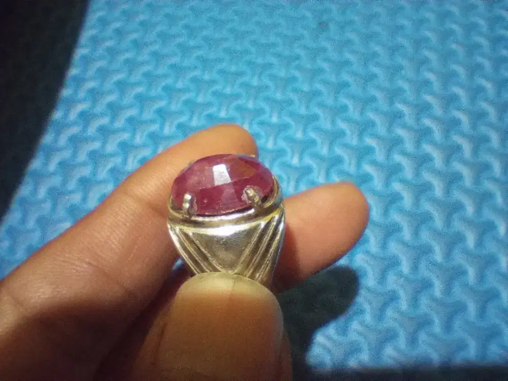 Cincin Ruby iketan perak
