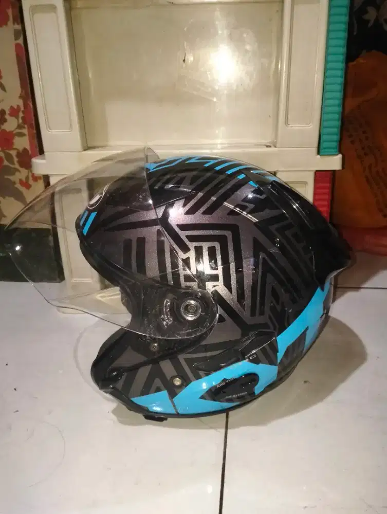 HELM KYT GALAXY R DOBEL VISOR SIAP PAKAI LANGSUNG