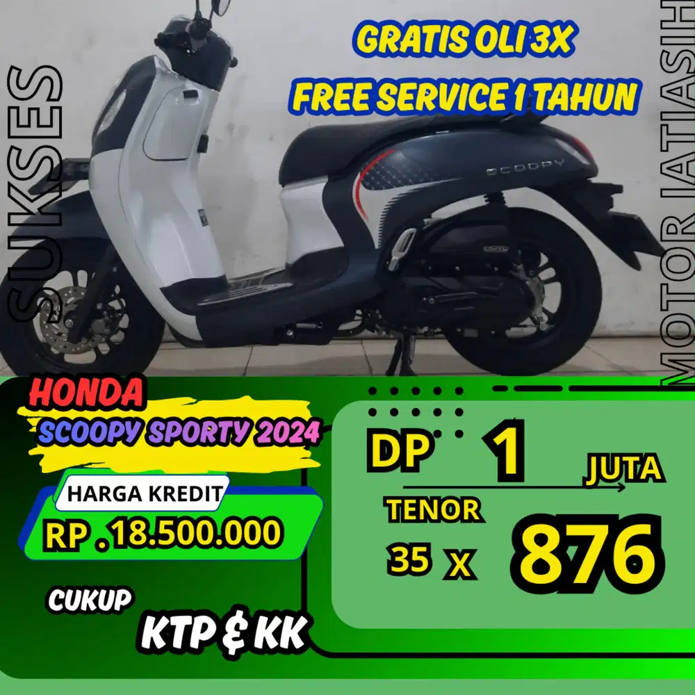 PROMO DP MURAH HONDA SCOOPY SPORTY 2024 DP 1 JUTA BISA CASH/KREDIT