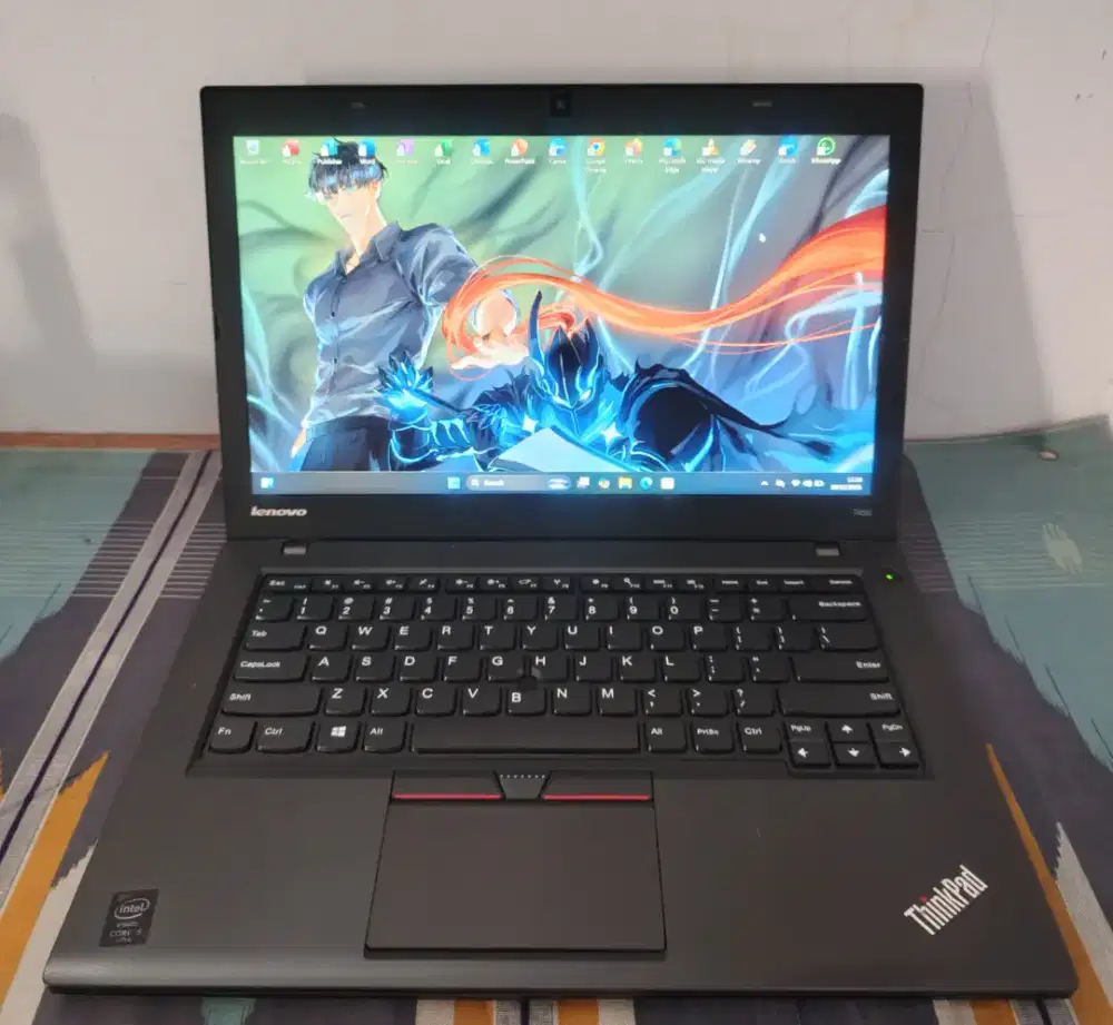 Laptop lenovo thinkpad T450 Core i5 ram 4gb SSD 256gb siap pakai