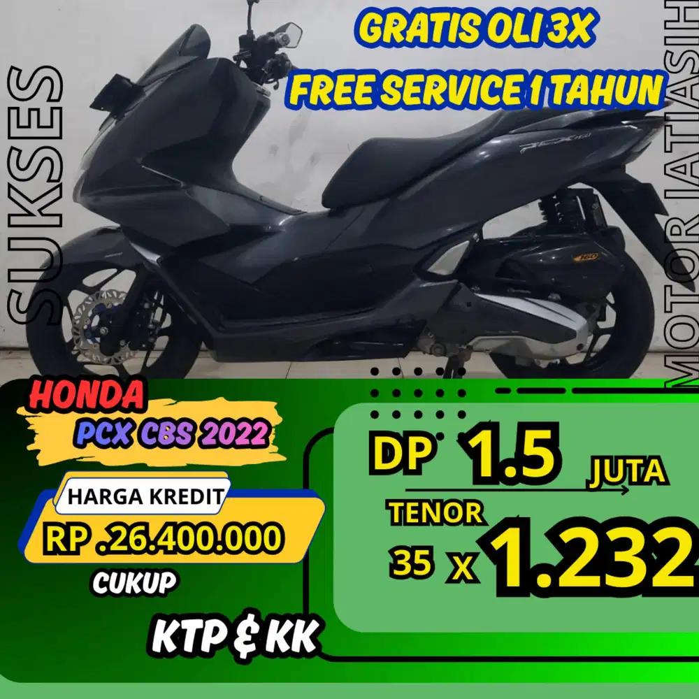 PROMO DP MURAH HONDA PCX 160 CBS 2022 DP 1.5 JUTA BISA CASH/KREDIT
