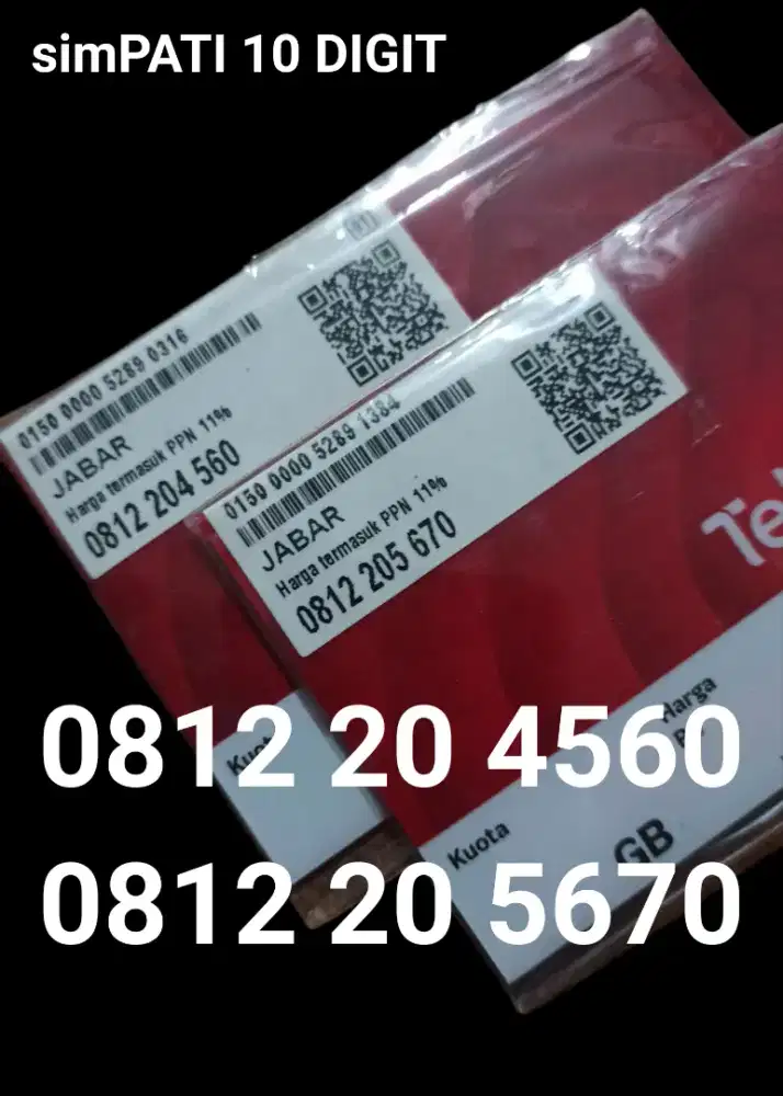 Nomor cantik simpati 10 Angka Reguler