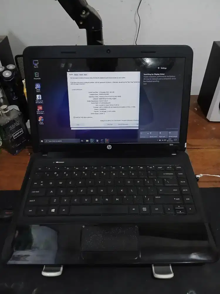 Laptop Hp 1000 ,Amd A4 ,Vga Amd Radeon ,Ram 8Gb ,Hdd 500Gb (SiapPakai)
