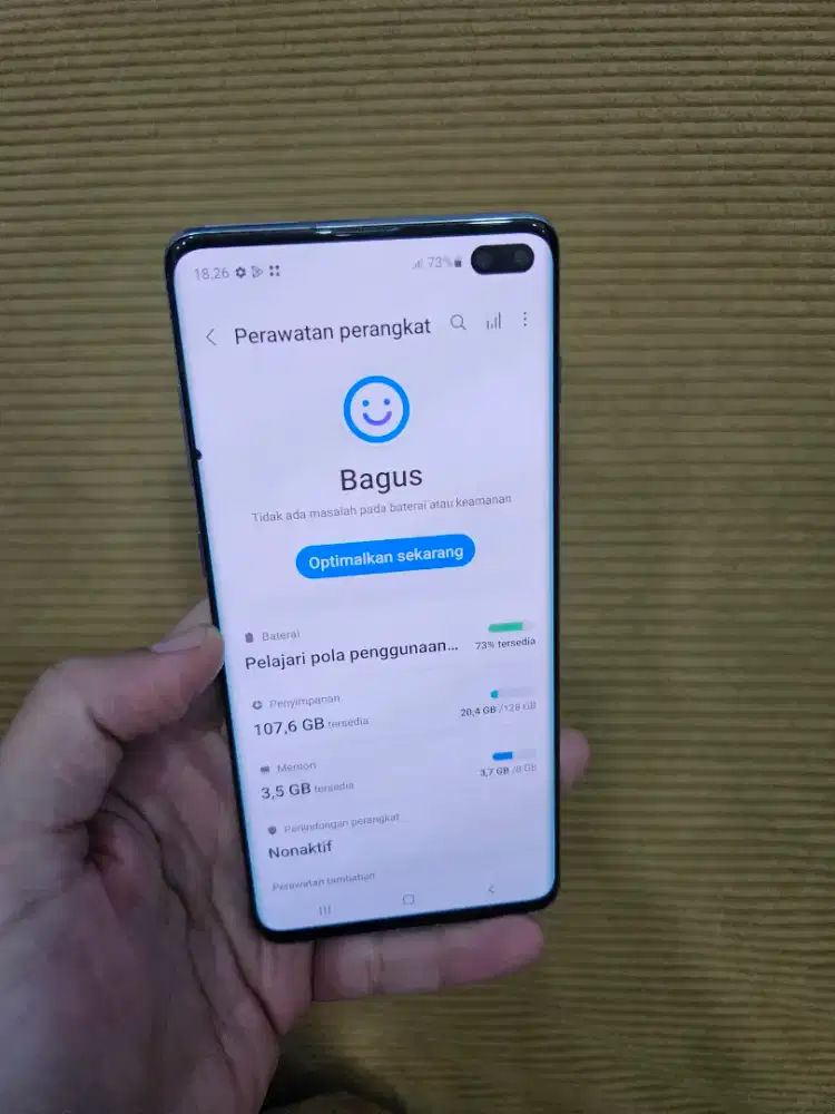 Samsung s10 plus 8/128 resmi Indonesia garansi personal 1 bulan