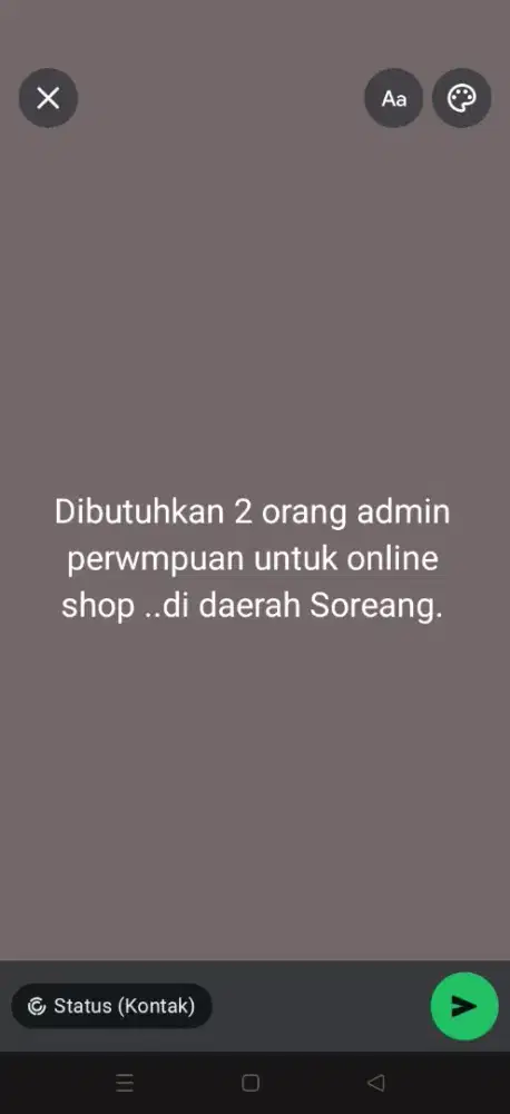 Di cari admin buat online shop