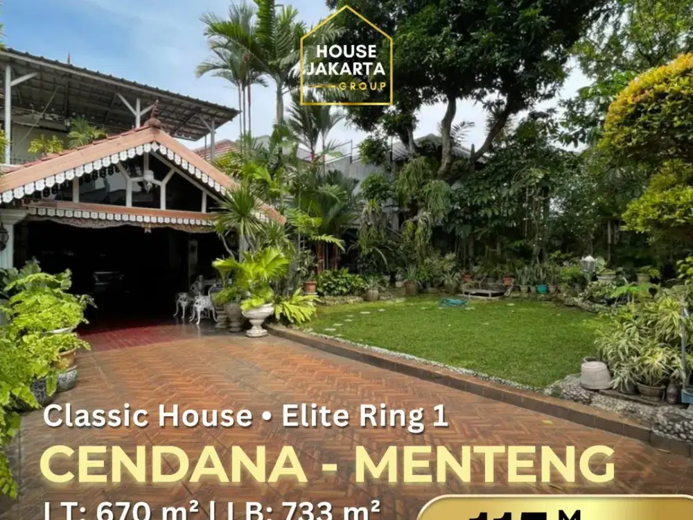 Rumah Kawasan Elite Menteng Rare Listing . Dekat Pusat Bisnis