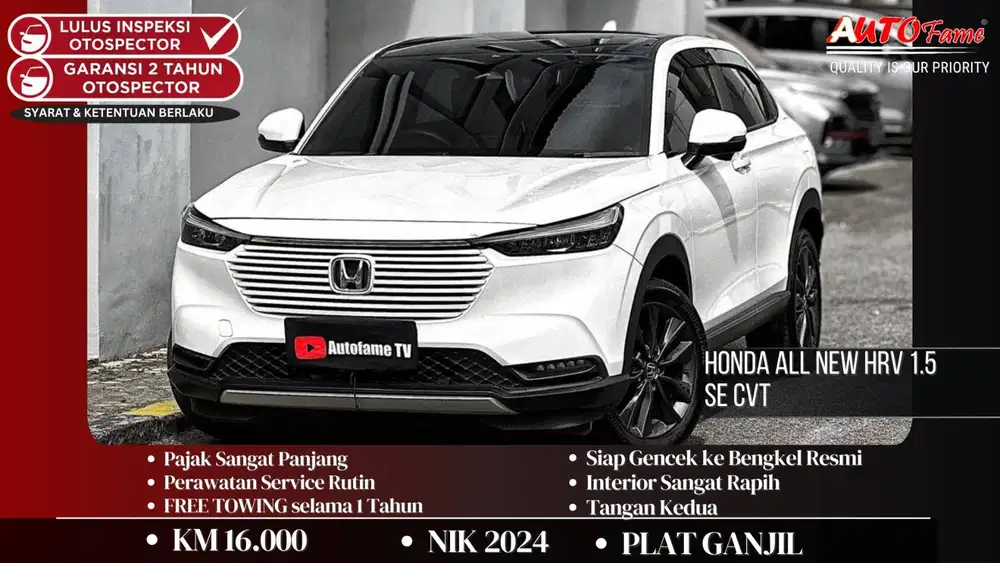 Honda All New HRV 1.5 SE CVT NIK 2024
