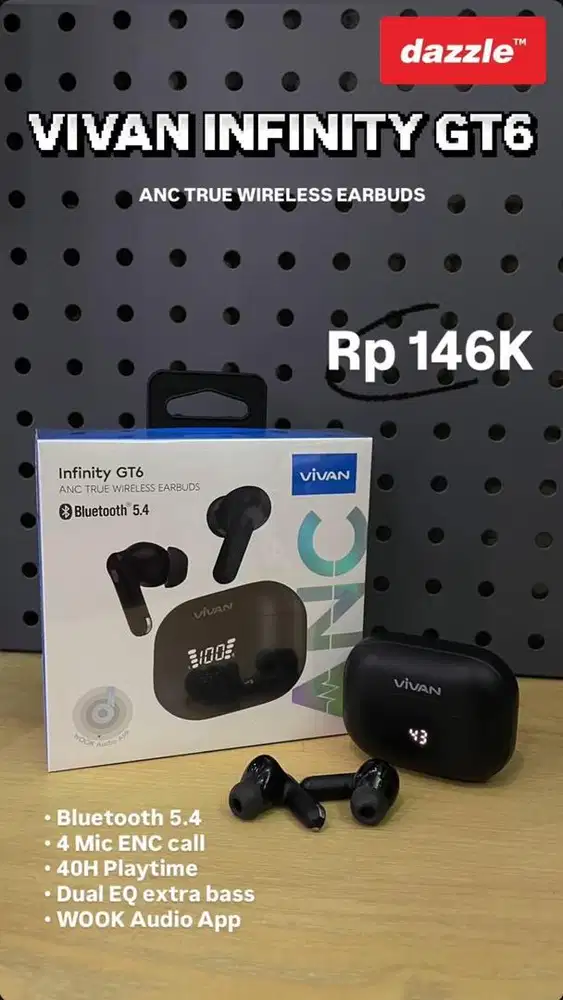 HEADSET NIRKABEL VIVAN INFINITY GT6