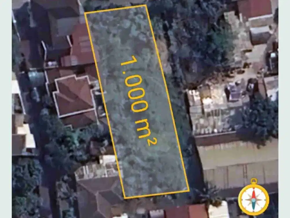 tanah 1000 m² dalam komplek perumahan one gate system