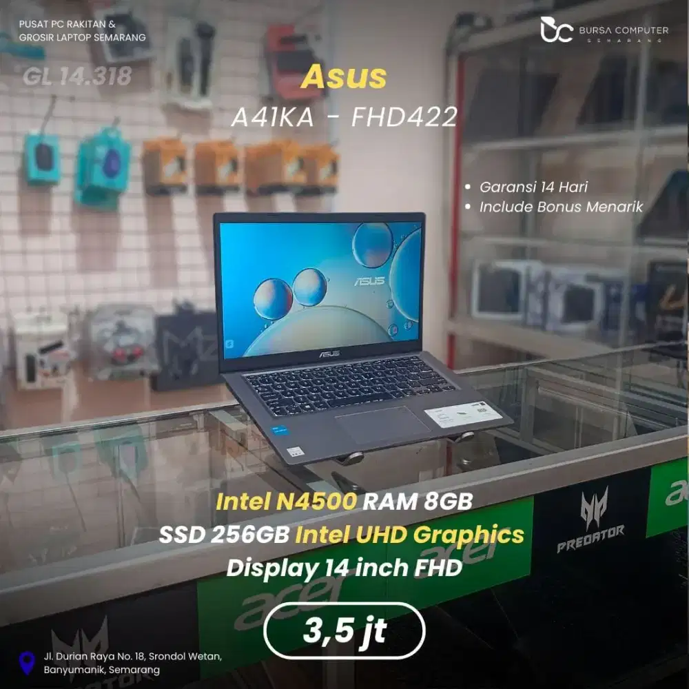 ASUS A416KA-FHD422 | Intel N4500 8GB 256GB