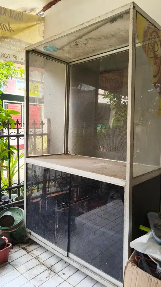 Rombong almunium full kaca